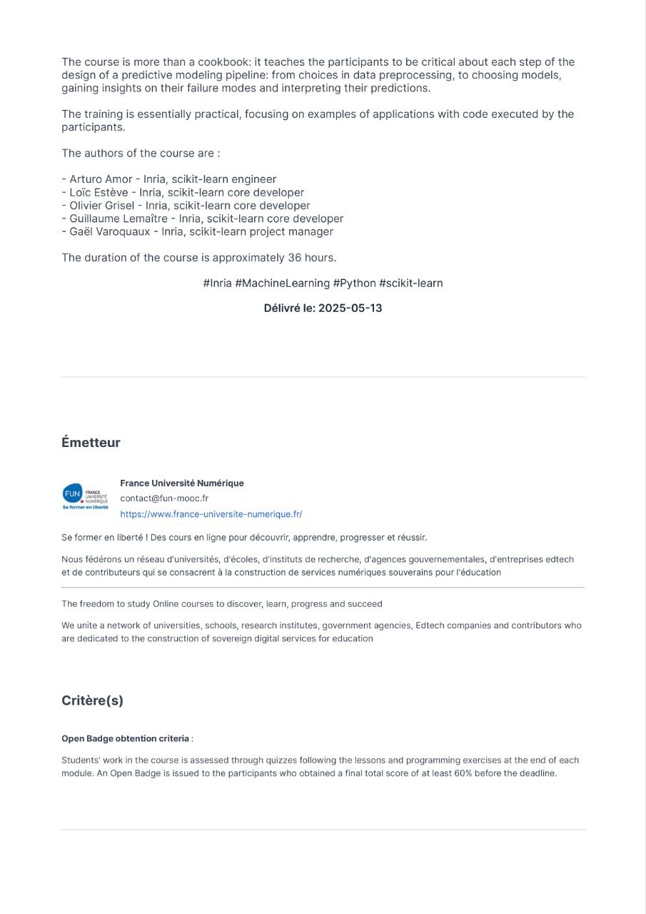 Certification
